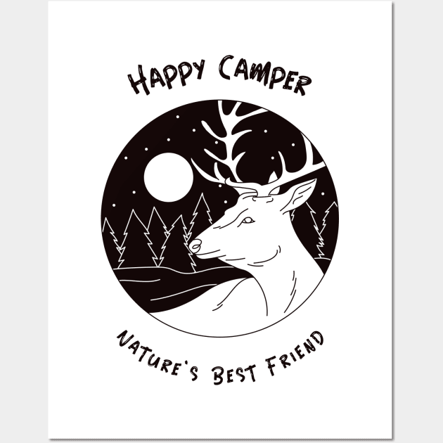 Happy Camper: Nature's Best Friend Wall Art by ProTeePrints